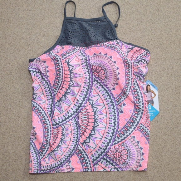 NWT Free Country 2 Piece Swim Set Adjustable Straps with "X" Back Option Size L - Picture 6 of 11